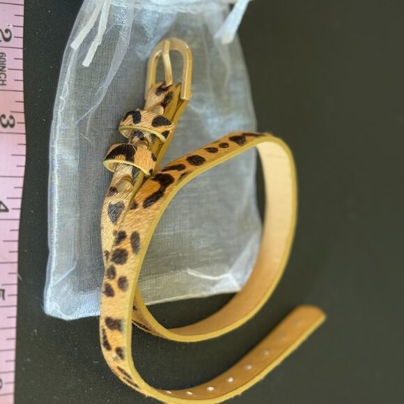 Plunder Leopard Wrap Bracelet – Adjustable Faux Fur Cheetah Print - Picture 5 of 7